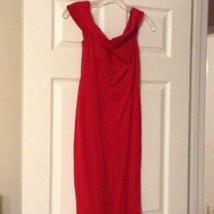 Red Karlie fitted dress